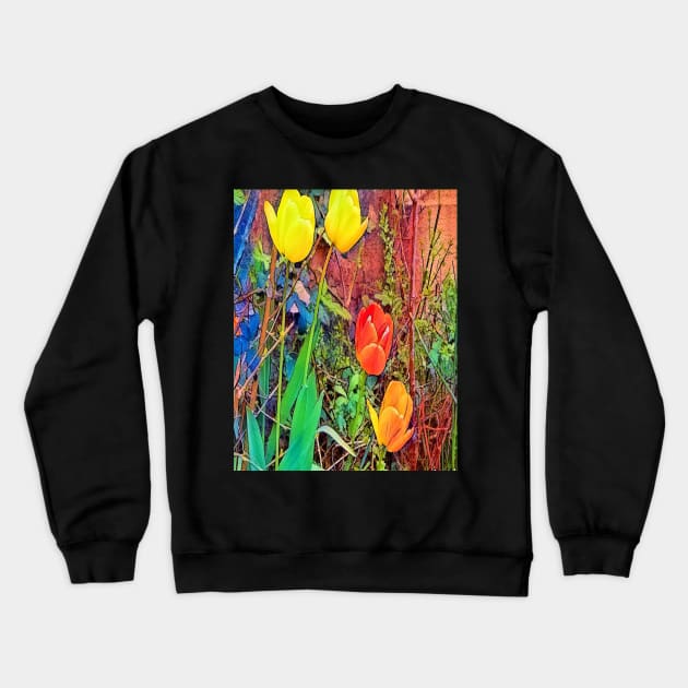 The tulips - flowers Crewneck Sweatshirt by All my art